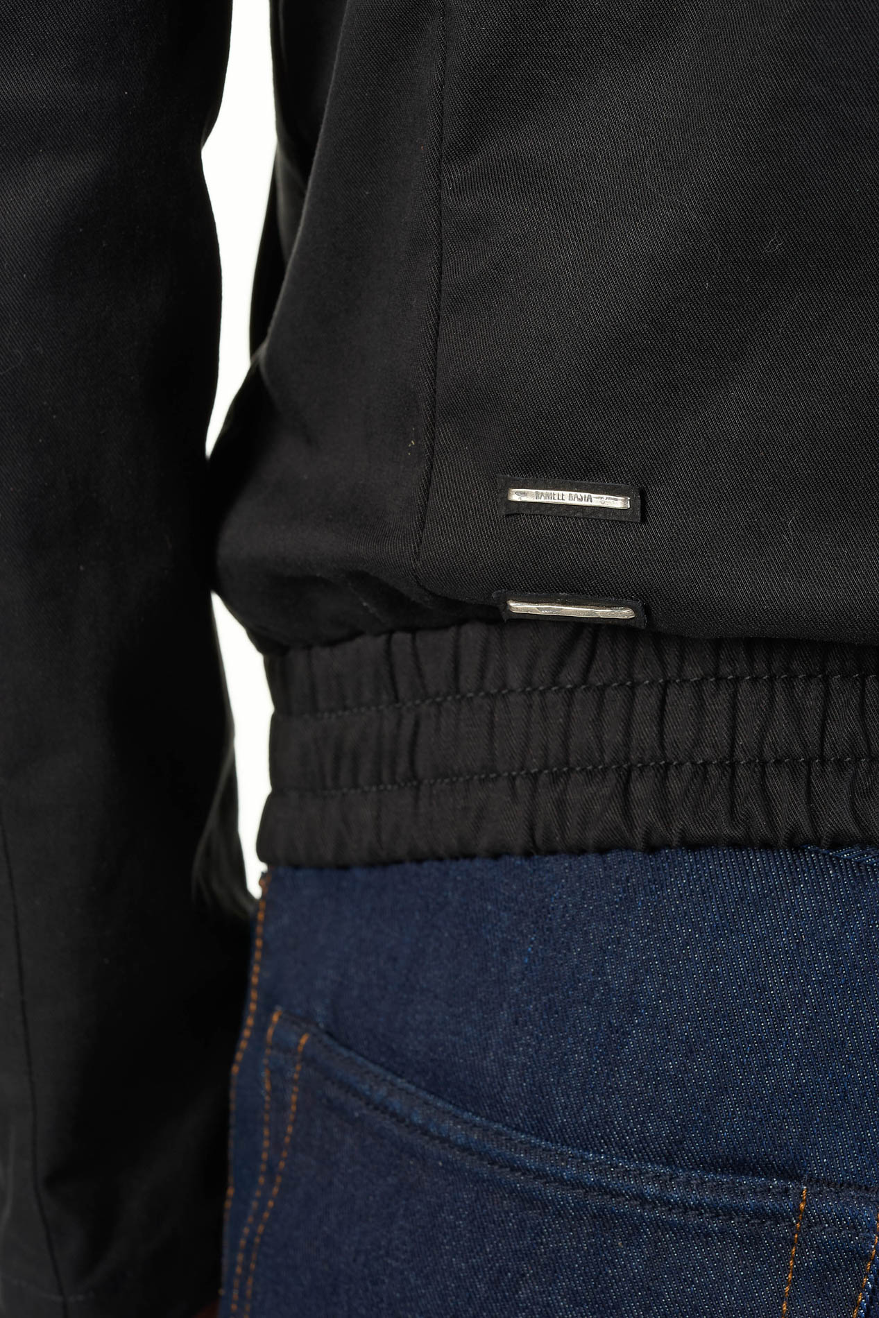 DANIELE BASTA LEATHER AND SILVER JACKET 